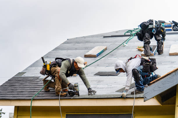 Professional Roofing technician working in Amherst, VA